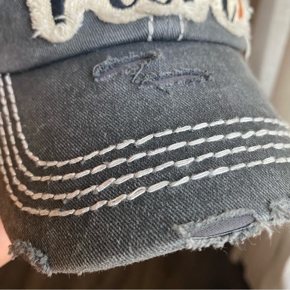 Dog Mom Distressed Baseball Cap Hat - Picture 5 of 10